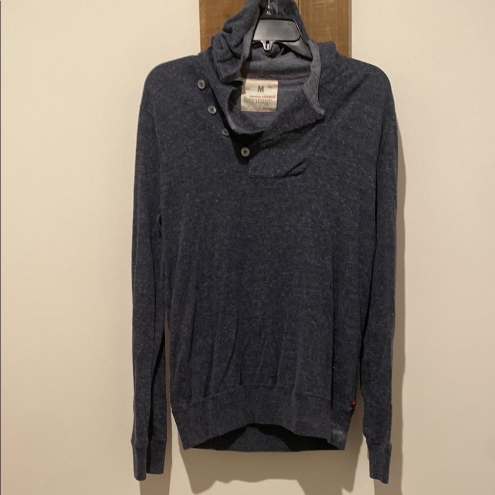 Banana Republic Heritage Heathered Blue Sweater